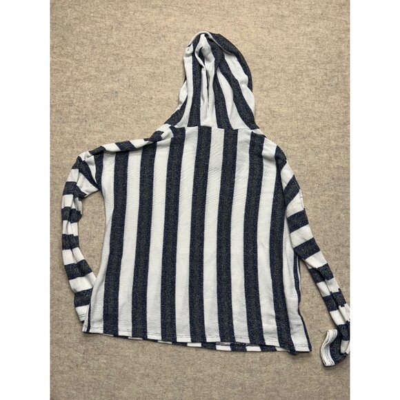 Paper Crane Striped Lightweight Long Sleeve Hoodie Small Coastal Beach Casual - Picture 6 of 8